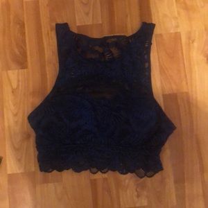 Blue lace bralette